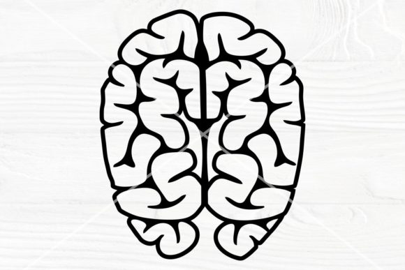 Brain Silhouette SVG for Crafts and Graphics