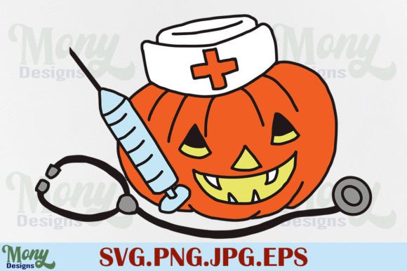 Halloween Svg Pumpkin Nurse Cute Ghost