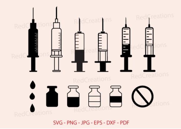 Hypodermic Syringe Svg: Graphics and Crafts