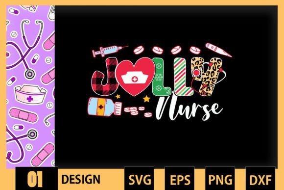 Jolly Nurse Christmas SVG for Crafts