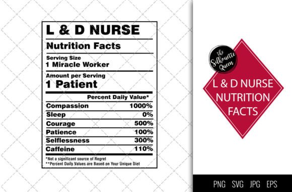 L D Nurse Nutrition Facts Svg