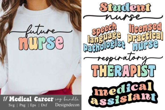 Medical Career Retro Graphics for Crafts
