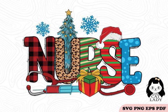 Nurse Christmas Letter SVG PNG