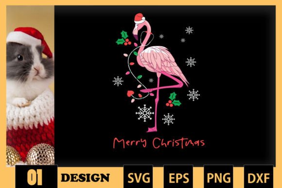 Nurse Flamingo Christmas SVG - Graphics & Crafts