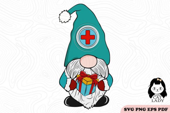 Nurse Gnome Christmas SVG PNG