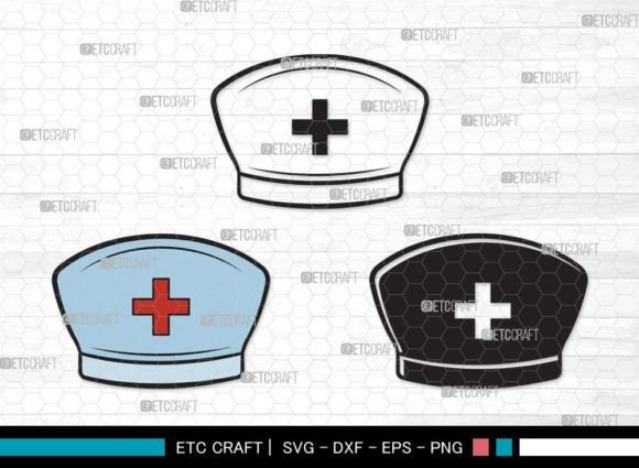 Nurse Hat Clipart SVG for Graphics and Crafts