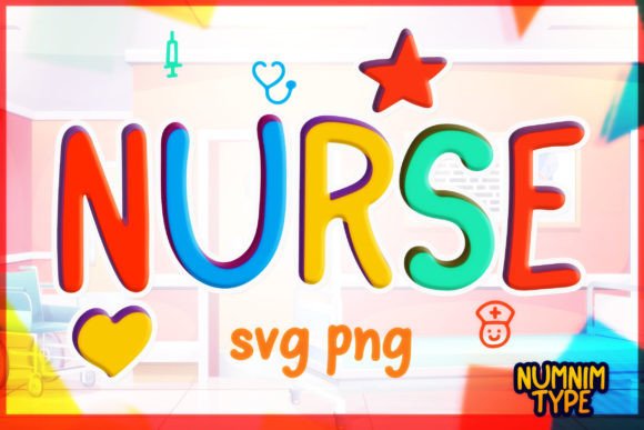 Nurse Kids Handwritten SVG PNG Alphabet