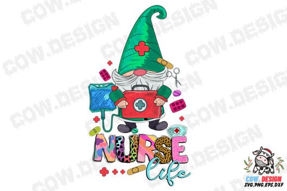 Nurse Life Gnome SVG for Crafts and Graphics