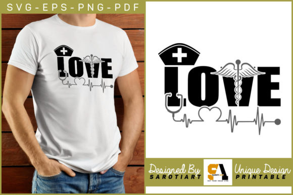 Nurse Love SVG T-shirt Design