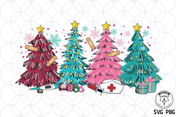 Nurse Tree Christmas SVG Sublimation