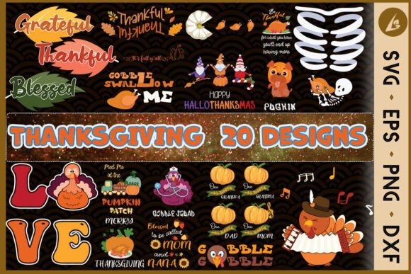 Thanksgiving Bundle SVG 20 Designs