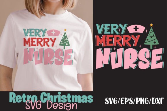 Very Merry Nurse Retro Svg Graphics and Crafts